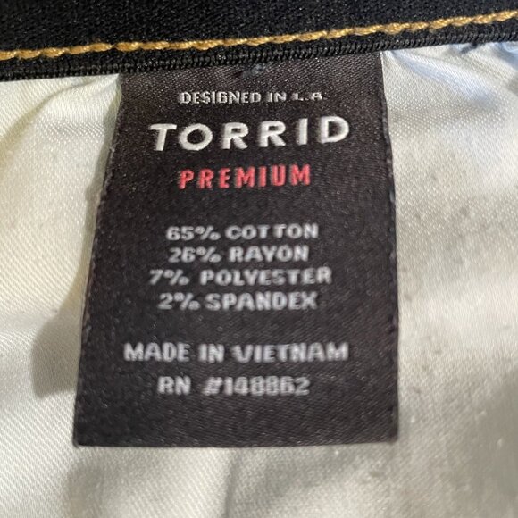 Torrid Sky High Skinny Button Fly Stretch Denim Jeans 22R Y2K Retro Clean Girl - Picture 2 of 11